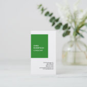 Speciaal Bos Levendig Groen Wit Modern Unique Visitekaartje (Staand voorkant)