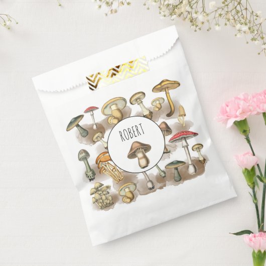 Speciaal bos paddenstoelen bedankzakje (Gezegeld)