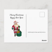 Speciaal Briefkaart Winking Santa Claus van brei (Achterkant)