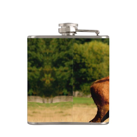 Speciaal bugling Bull Elk Heupfles (Achterkant)