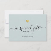 Speciaal cadeaucertificaat voor modern Script Gold (Voorkant)