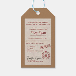 Speciaal cadeauLabel van de kerstman