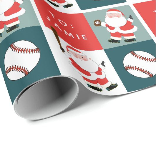 Speciaal cadeautje voor Baseball Holiday Cadeaupapier (Rol Hoek)