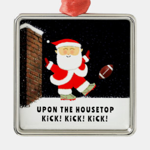 Speciaal cadeautje voor feestdagen op Football Metalen Ornament