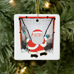 Speciaal cadeautje voor Lacrosse Holiday Keramisch Ornament