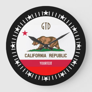 Speciaal California State Flag Design op een Grote Klok