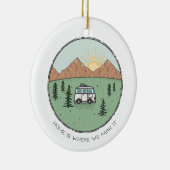 Speciaal Camper Van Buitengrenzen Trip Year Review Keramisch Ornament (Rechts)