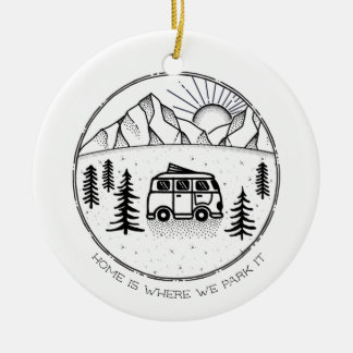 Speciaal Camper Van Buitengrenzen Trip Year Review Keramisch Ornament