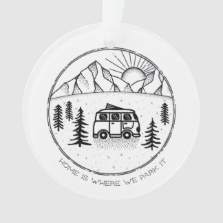 Speciaal Camper Van Buitengrenzen Trip Year Review Ornament