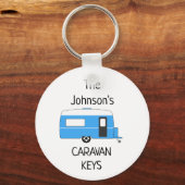 Speciaal Caravan Keys, naam Sleutelhanger (Voorkant)