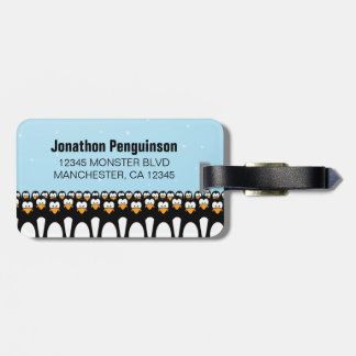 Speciaal Cartoon Penguin Army Bagagelabel