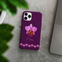 Speciaal Cattleya Orchid Motif Print Hoesje
