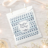 Speciaal CHRISTMAS Blue Dank je wel voor je tas Bedankzakje (Geknipt)