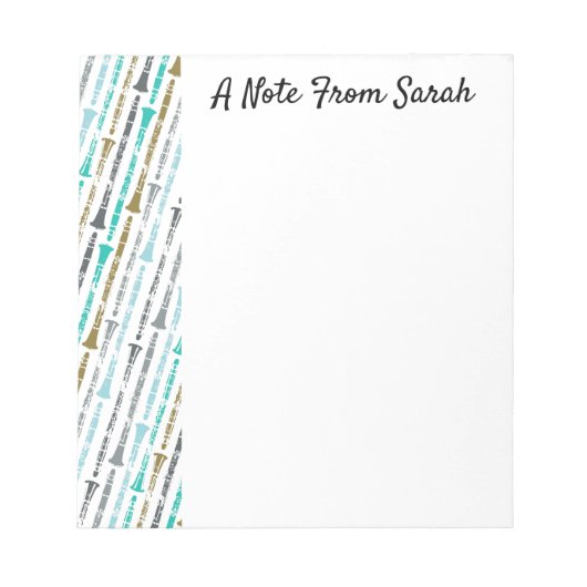 Speciaal Clarinet Musician Teacher Player Gift Notitieblok (Voorkant)