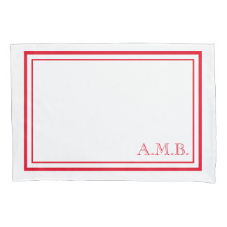 Speciaal Classic Red Monogram standaard Kussensloop