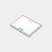 Speciaal Cute Cactus-leraar Chevron Post-it® Notes (Schuin)