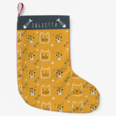 Speciaal Cute Cats Modern Pattern Kleine Kerstsok (Voorkant)