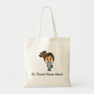 Speciaal Cute Doctor, Brunette Vrouw Tote Bag