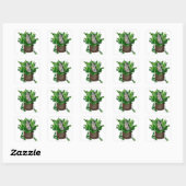 Speciaal Cute Kitten in Catnip Pot Vierkante Sticker (Vel)