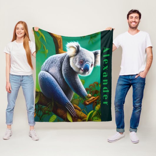 Speciaal Cute Koala Beer Fleece Deken (In situ)