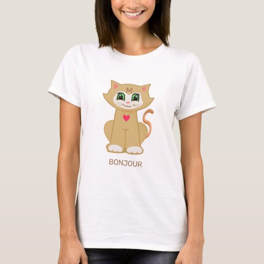 Speciaal Cute Melin Kitty Cat T-shirt (Voorkant)