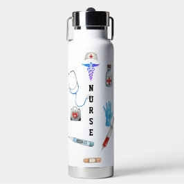 Speciaal Cute Travel Nurse Monogram Cute Cute Curs Waterfles