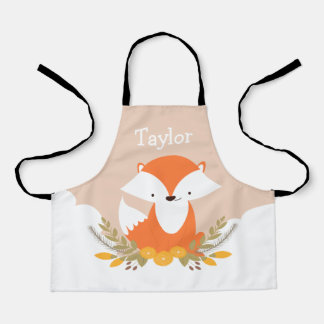 Speciaal Cute Woodland Fox Kinder Apron Schort