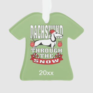 Speciaal Dachshund door de sneeuwfeestdag Ornament