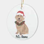 Speciaal Dachshund (Long Haire, Red) Keramisch Ornament (Links)