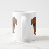 Speciaal Dachshund-ontwerp Extra Grote Beker (Achterkant)