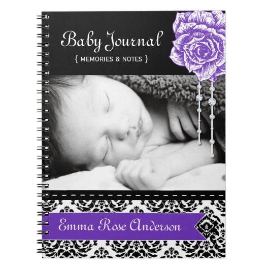 Speciaal Damask Baby Journal Notitieboek (Voorkant)