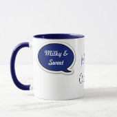Speciaal Dark Blue Speech Bubble Mok (Links)