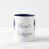 Speciaal Dark Blue Speech Bubble Mok (Midden)