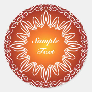 Speciaal decoratief ontwerp ronde sticker