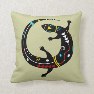 Speciaal design van hagedis op basis van de Aztec  Kussen