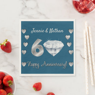 Speciaal diamant 60e Jubileum Napkins Servet