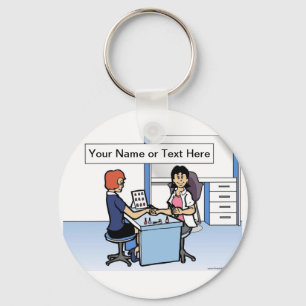 Speciaal directielid Nail Tech - Vrouw Cartoon Sleutelhanger
