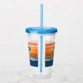 Speciaal dolfijnvriendelijk strand voor haar acryl drinkbeker (Rechts)