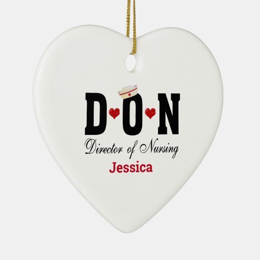 Speciaal DON Nurse kerstkeramisch Ornament (Rechts)