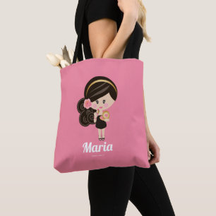 Speciaal donker haarfijn gemaakt Makeup Girl Draagtas