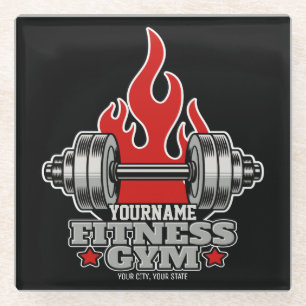 Speciaal draagbaar gewicht Dumbbell Fitness Gym Glazen Onderzetter