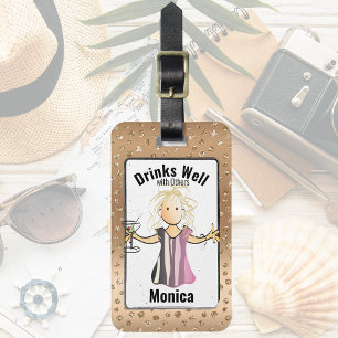 Speciaal Drink glitter Sparkle Bagagelabel