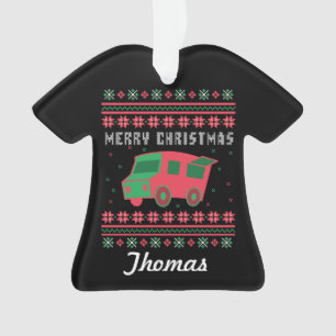 Speciaal Eigen Vrachtwagen Ugly met Kerstmis Ornament
