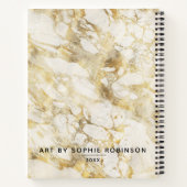 Speciaal Elegant Gold Marble Sketchbook Notitieboek (Achterkant)