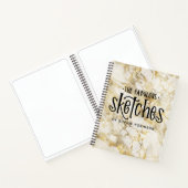 Speciaal Elegant Gold Marble Sketchbook Notitieboek (Binnen)