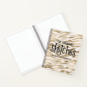 Speciaal Elegant Gold White Girly Sketchbook Notitieboek (Binnen)