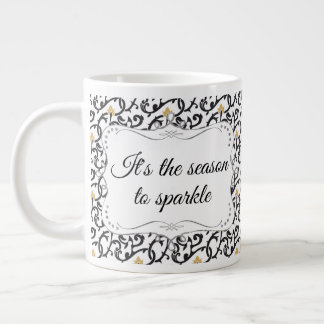 Speciaal elegant kerstpatroon extra grote beker
