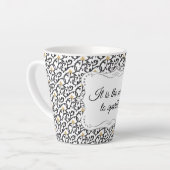 Speciaal elegant kerstpatroon latte mok (Linkerhoek)