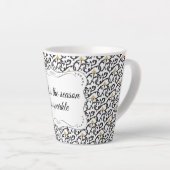 Speciaal elegant kerstpatroon latte mok (Rechterhoek)