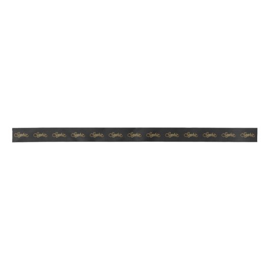 Speciaal elegant script Sophie Gold Black Lint (Voorkant)